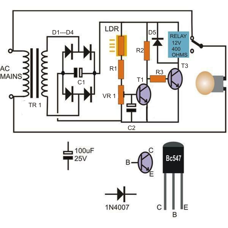 How to Make a Light Activated Day Night Switch Circuit – Science Fair